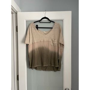 Free People Distressed Ombré Tee